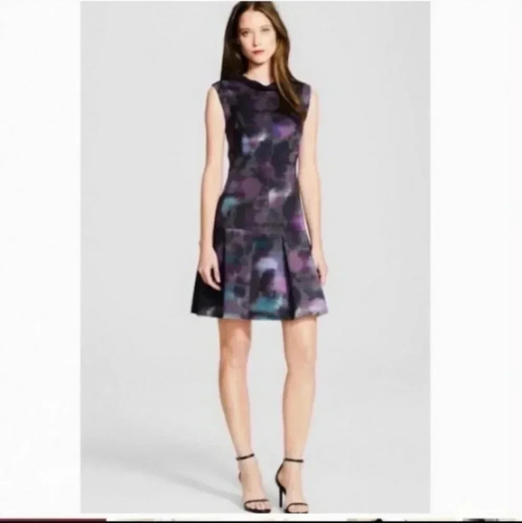 Rebecca Taylor Floral Haze Mock Neck Dress(2) - Picture 4 of 11
